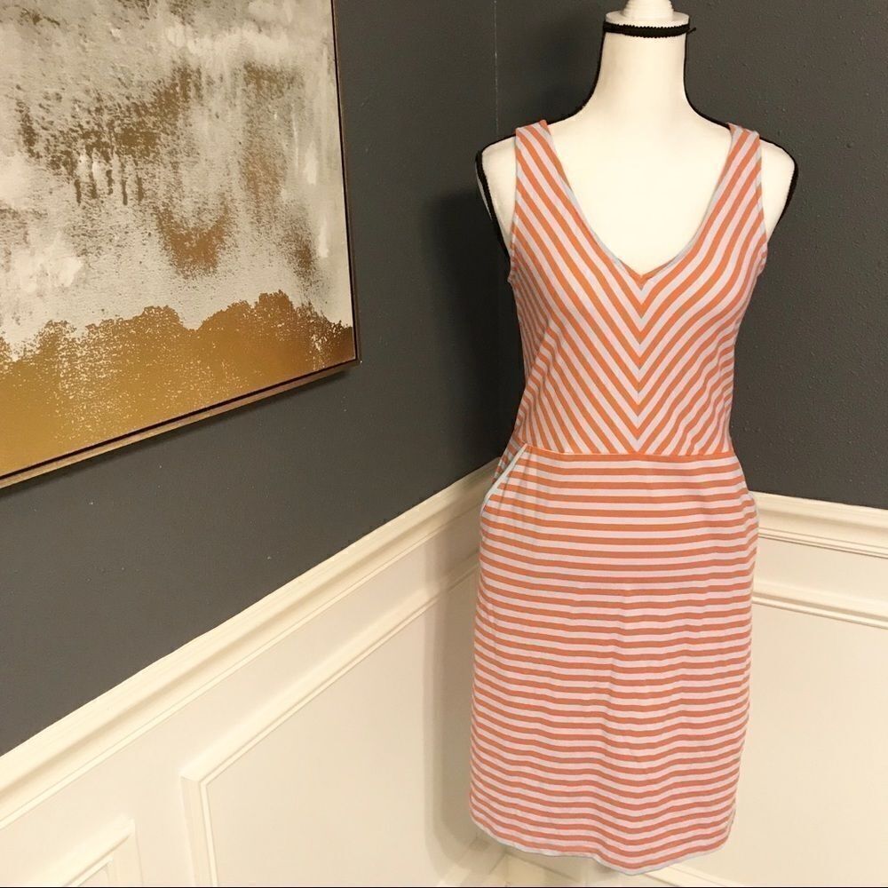 J. McLaughlin V neck stripe dress